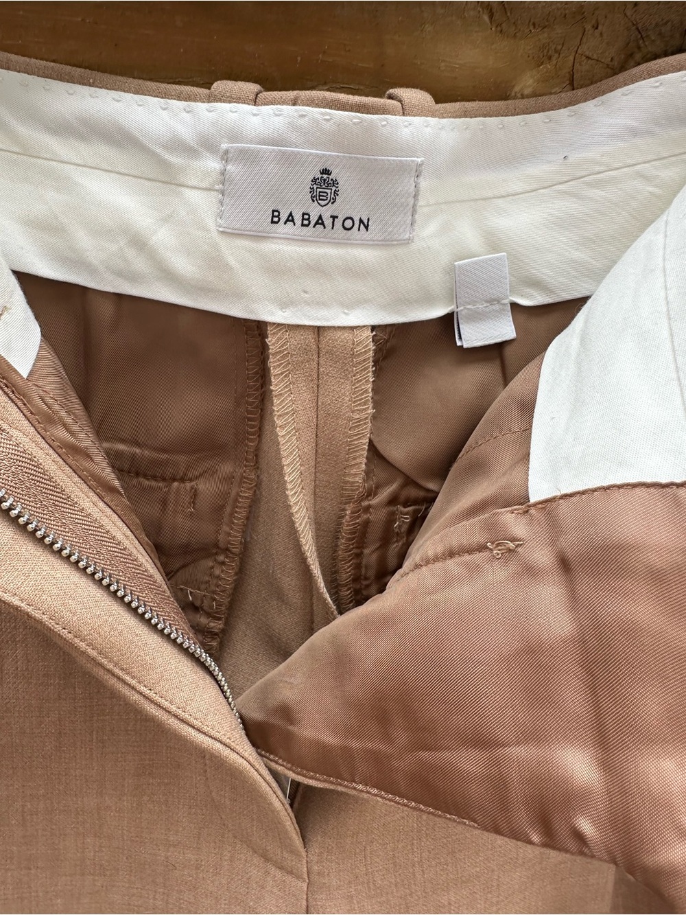Babaton Men's Pleated Chinos in Light Tan - Picture 2 of 5